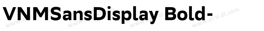 VNMSansDisplay Bold字体转换